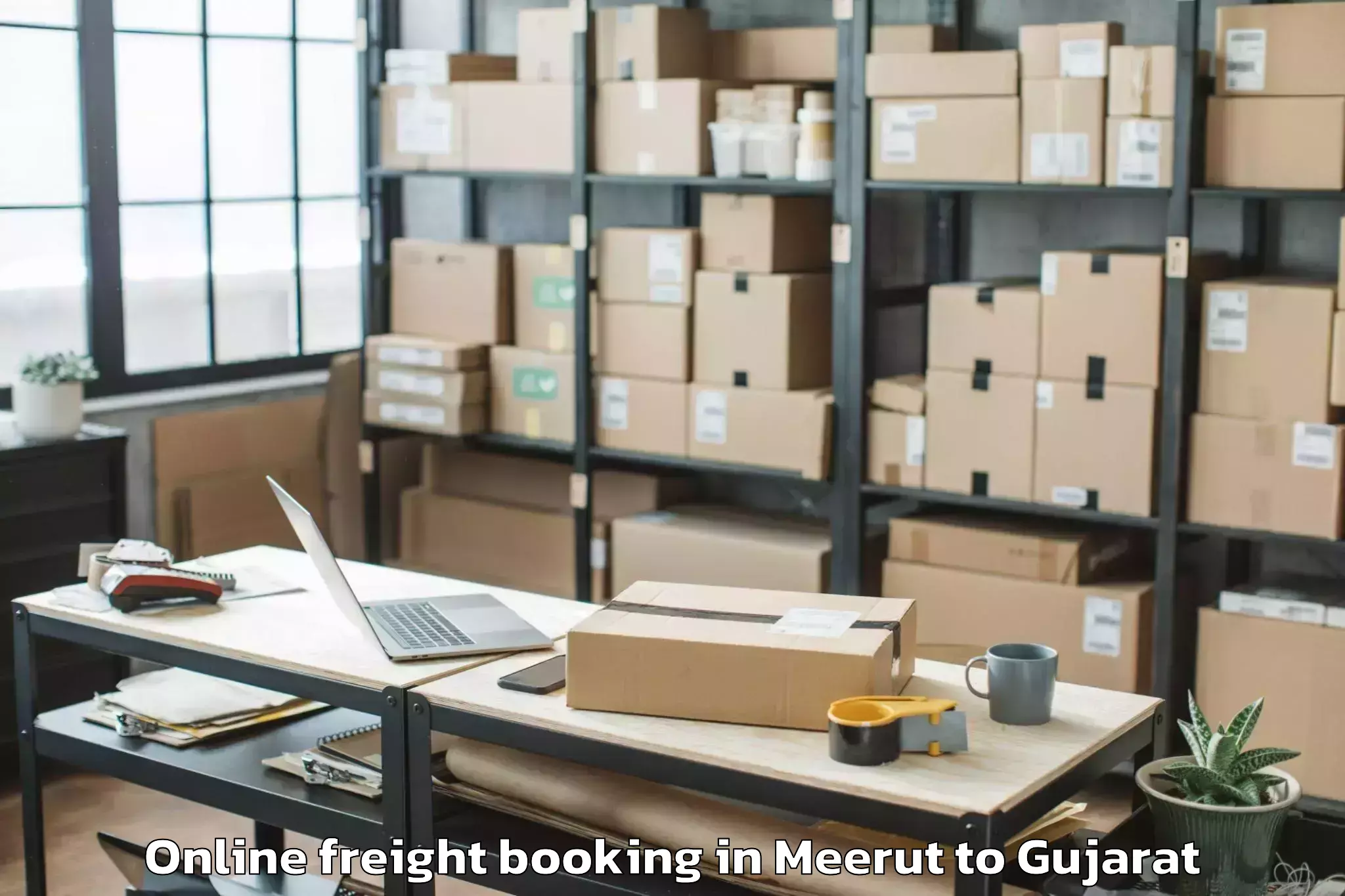 Easy Meerut to Hazira Online Freight Booking Booking